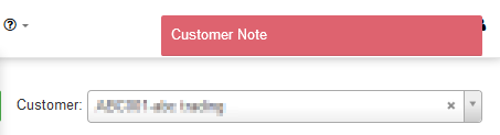 customer note auto popup